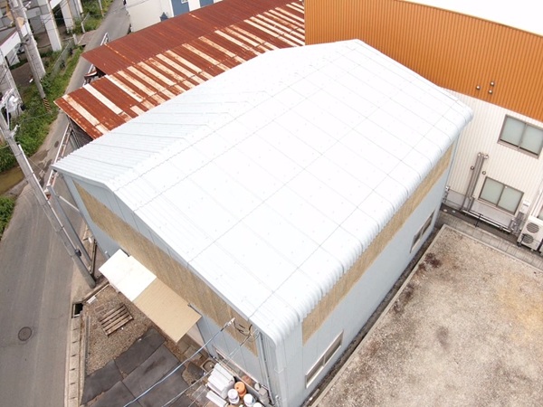 広島県福山市・K様工場｜キクスイSPパワーサーモFで屋根塗装・外壁塗装　施工後 (2)