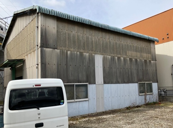 広島県福山市・K様工場｜キクスイSPパワーサーモFで屋根塗装・外壁塗装 施工前 (1)