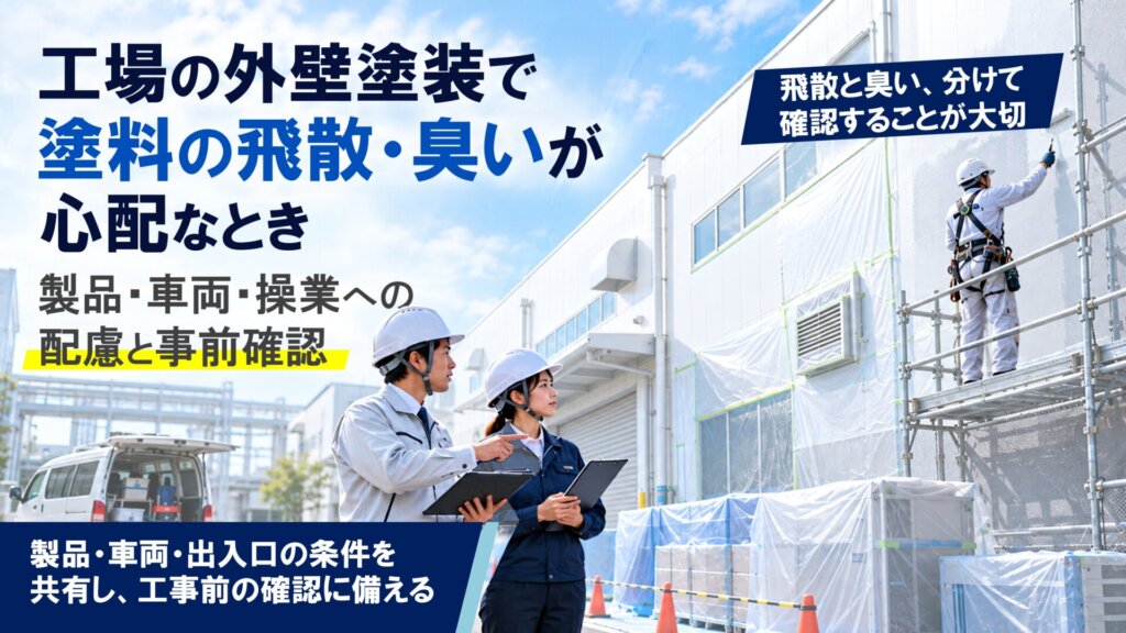 工場の外壁塗装で塗料の飛散・臭いが心配なとき